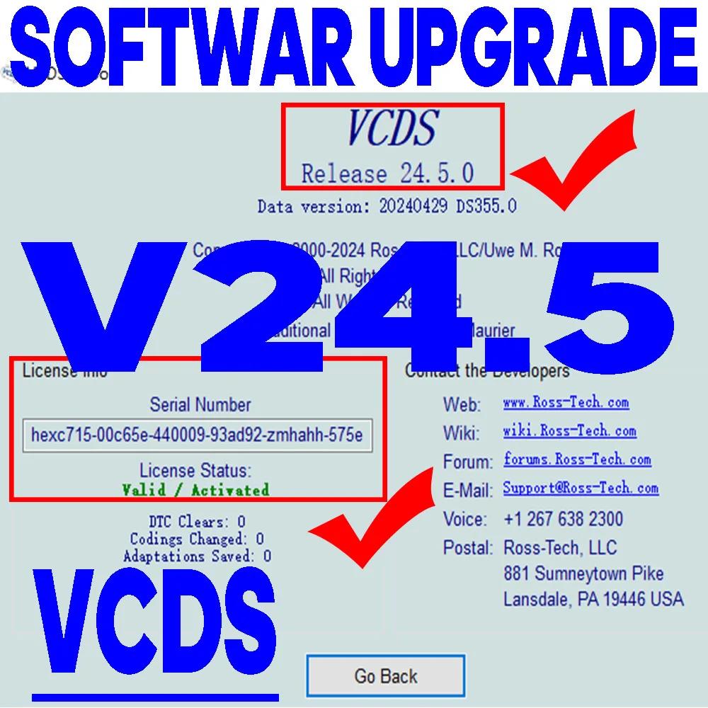 Ʈ Ʈ VCDS -2024 VAG COM OBD2 ĳ VAG HEX V2 USB ̽, ٰ ƿ ڴ ¼  VINs ٱ